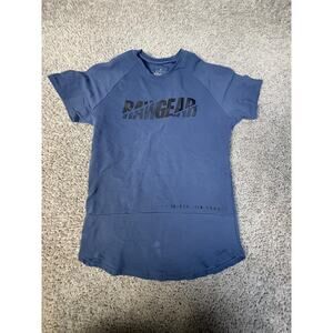 RAWGEAR Shirt Mens Medium Blue Short Sleeve Raglan Athletic Gym Top Performance